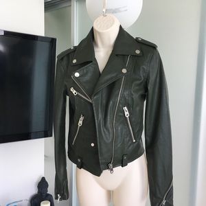 ❌SOLD❌ 💚 Dark Green Motorcycle Jacket 💚